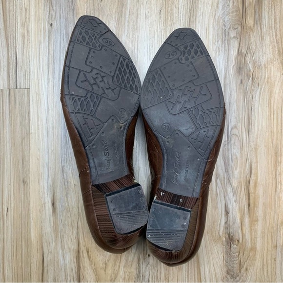 JOSEPH SEIBEL Pointed Toe Brown Leather Heel Shoes Oxford Comfort Germany Sz 8.5 - Picture 9 of 11